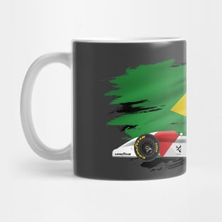 Ayrton Senna's McLaren Honda MP4/8 Illustration Mug